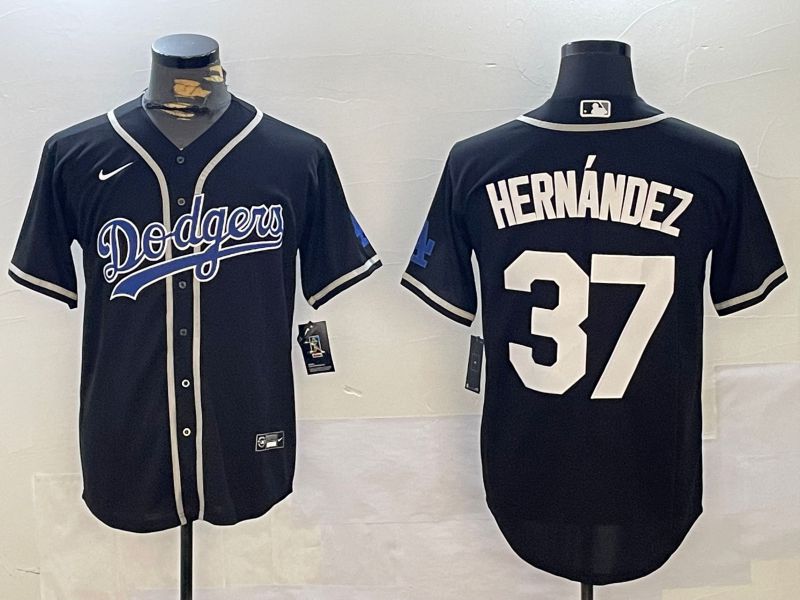 Men Los Angeles Dodgers #37 Hernandez Black Game 2024 Nike MLB Jersey style 11216->los angeles dodgers->MLB Jersey